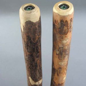 Dogwood Walking Stick with Compass on Top.