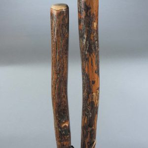 HICKORY WALK STICK W/RUBBR TIP